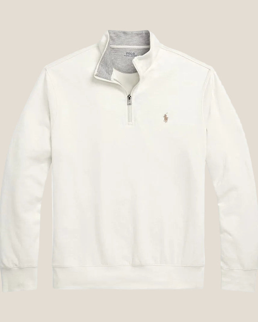 Ralph Lauren Luxury Jersey Quarter-Zip Pullover